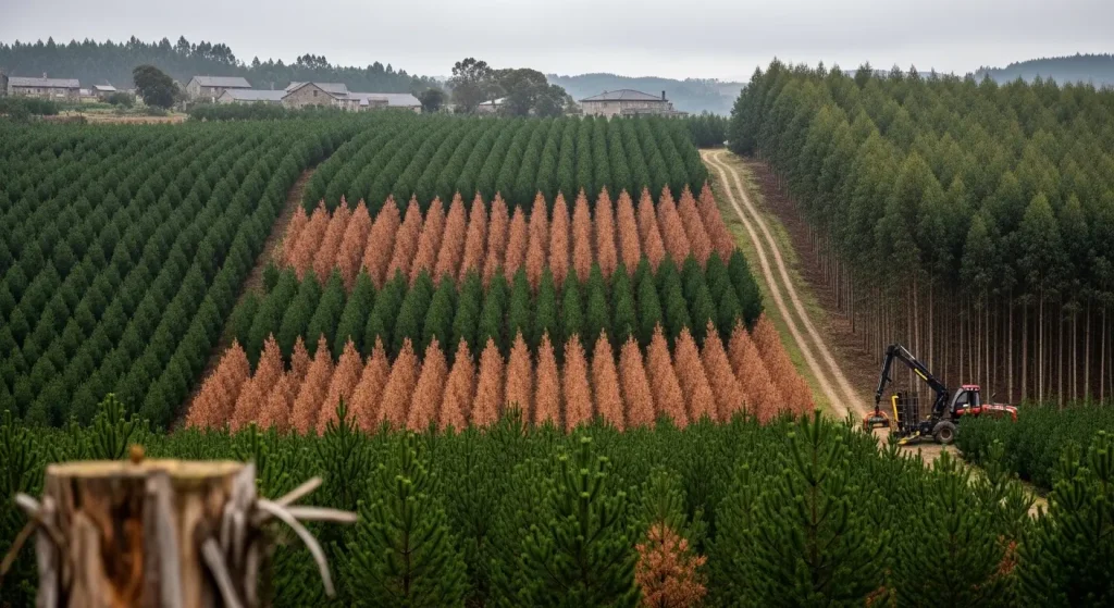 A Xunta anuncia axilidade administrativa para substituír piñeiros non viables pola "banda marrón" e avanza a instrución sobre o eucalipto