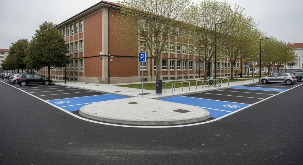 Apertura do aparcadoiro do IES Lucus Augusti: o centro gaña 49 prazas para aliviar a presión de aparcadoiro