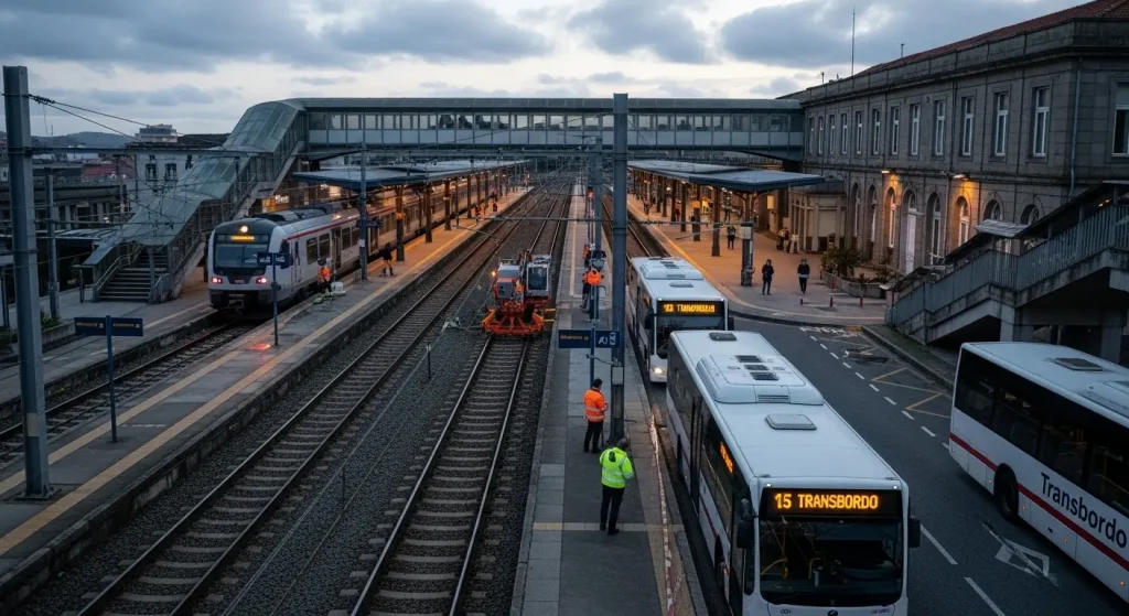 Renfe prepara desvíos e transbordos por estrada por obras na estación da Coruña os días 27 e 28 de marzo
