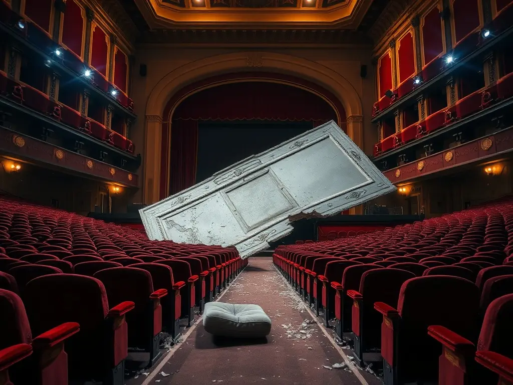 Cinco espectadores resultan feridos tras desprenderse parte do falso teito do Teatro Principal de Pontevedra