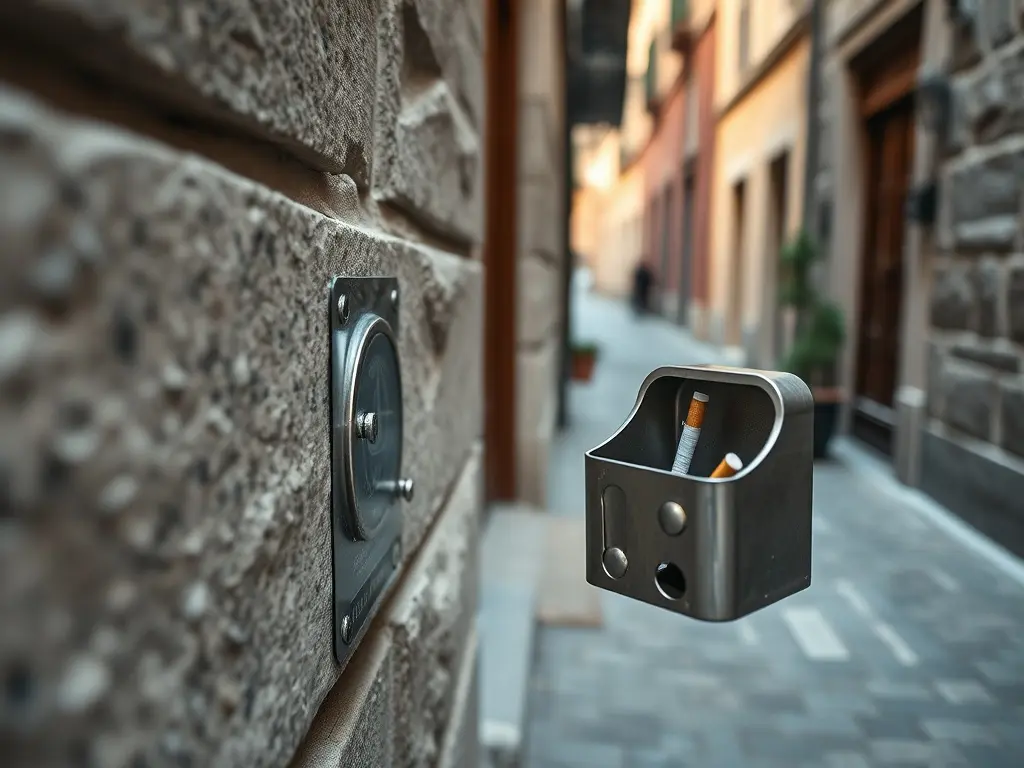 O Concello reparte 16 cinzeiros especiais entre bares do Casco Vello para reducir as colillas na vía pública