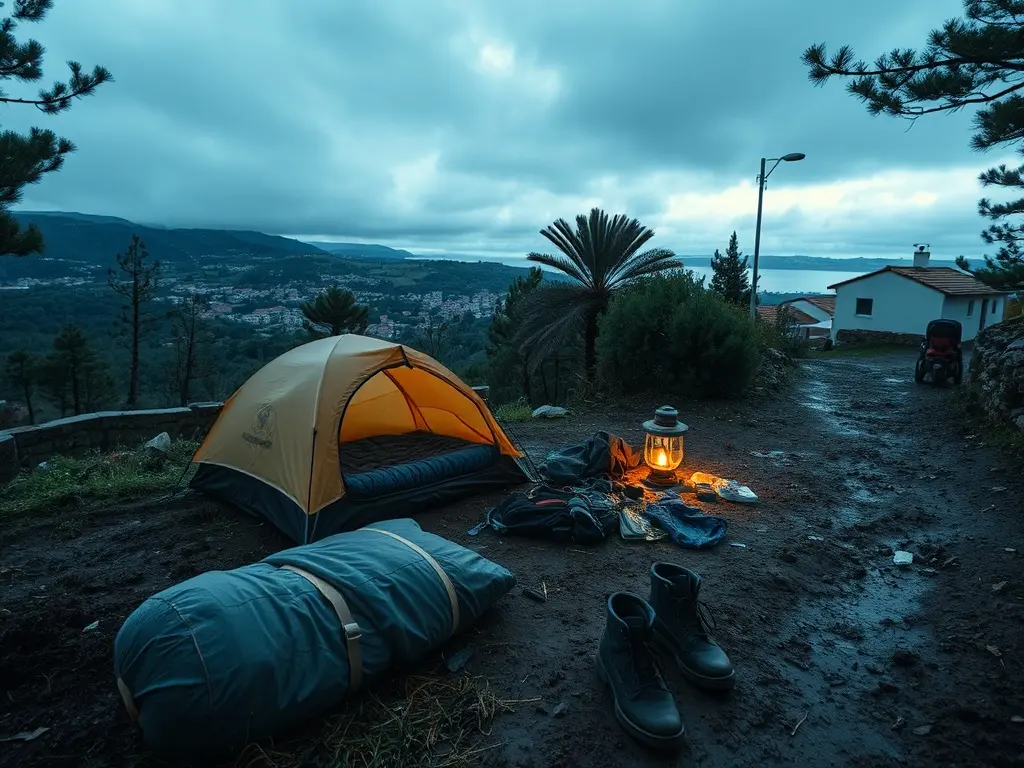 A parella de okupas de Moaña dorme no monte tras aceptar unha pena: «Se volvemos, van meternos na cadea»