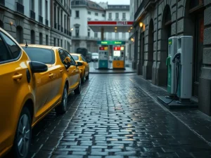 Os taxistas de Ourense, ao límite: suben os carburantes, cai a clientela e crece a aposta polo vehículo eléctrico