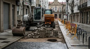 O Concello obviou que a construtora das obras da avenida de Portugal levaba seis meses en prequebra