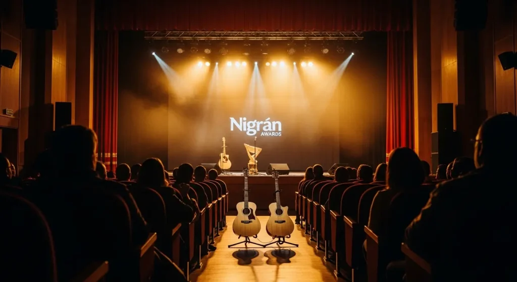 Os Ferreiro sorprenden en Nigrán cun miniconcerto tras recibir o premio cultural