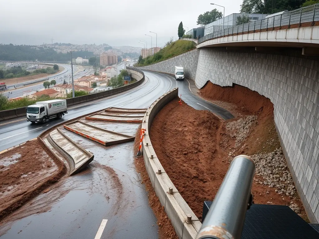 A ladeira de Volta da Viña volve poñer en xaque o acceso desde a N-6 a Lugo