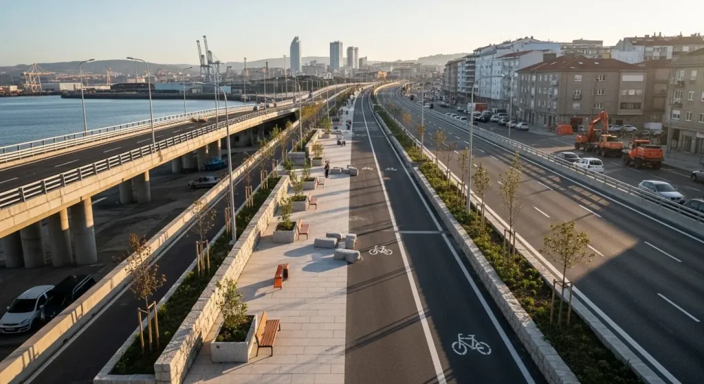 A AP-9 deixa de ser fronteira: que supón que Concello e Ministerio pacten a súa humanización