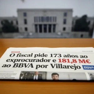 Fiscala pide 173 aos al exp y 181,8M al BBVA por Villarejo