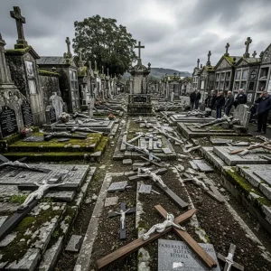 Al menos 30 crucifijos arrancados en cementerios de Ourense