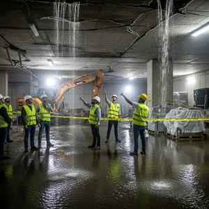 Filtraciones en garajes Av. Portugal alarman: obras paradas