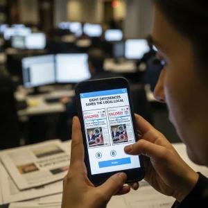 El pasatiempo online Ocho diferencias salva al diario local