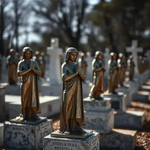 Roban doce figuras de bronce en el cementerio de Peroxa (Coles)