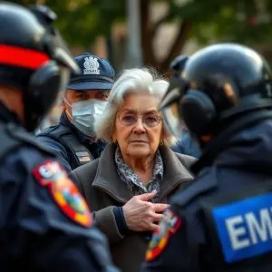 Policía Local de Ribadeo y 061 bajan a mujer de 71 años