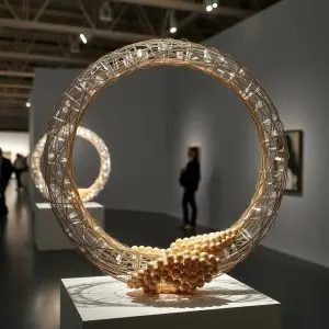 Rafael Jaén exhibe esculturas helicoidales en Flecha Madrid