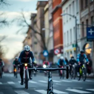 Ciclista herido en la Avenida da Coruña de Lugo por un bache