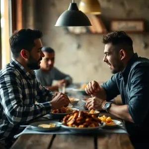 Comida de Entroido de la peña Amigos compartiendo amigos