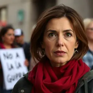 Aitana Sánchez Gijón, No a la guerra en Malquerida (Madrid)