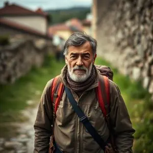 Un peregrino checo llega a Lugo tras siete meses y 8.000 kilómetros junto a un caballo, un pony y do