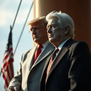 Estatua satírica en Washington: Trump y Epstein en 'Titanic