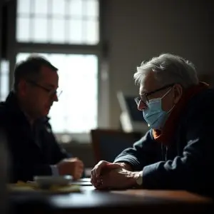 Expríncipe Andrés y P. Mandelson en albornoz con Epstein
