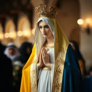 Virgen de Valme domingo en romería carreta amarilla y blanca