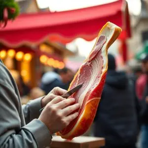 Shock: cortador de jamón japonés viral en Eurodisney; multa