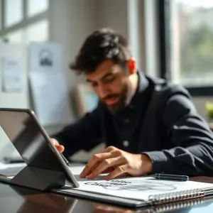 Tablet con IA, teclado y lápiz: trabajo, estudio y dibujo