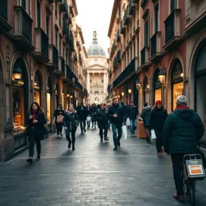Casco de Toledo lleno con miles en recorrido navideño