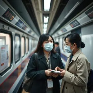 Análisis: española en China, sin palabras por el metro