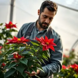 Angel Illescas, jardinero, explica cómo cuidar la poinsettia