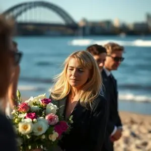 Australia: 1er funeral víct. por ataque en playa de Sídney