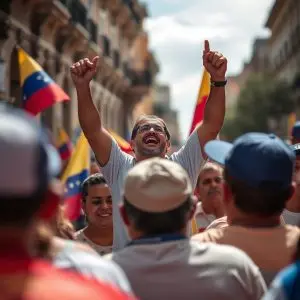 Venezolanos en Castilla y León celebran la captura de Maduro