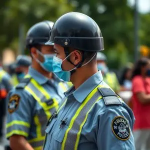 En desarrollo: dos detenidos y 22 policías heridos