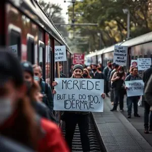 En desarrollo: protesta en Aranda por tren Madrid Burgos