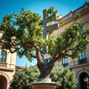 Ficus de la Plaza Cristo de Burgos: arpillera y microriego
