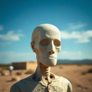 Busto de Clara Campoamor vandalizado con pintura, víspera 8M