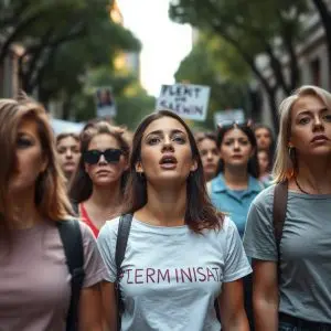 8M: cientos de personas gritan la "alerta feminista" en Lugo