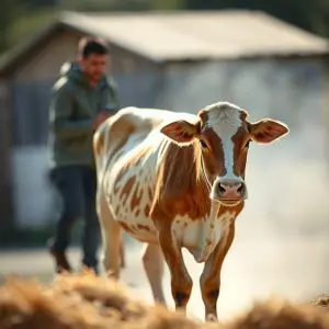 Aparatoso vuelco de un tráiler cargado de leche en Vilalba