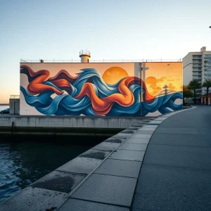 Lula Goce firma en Baiona el mayor mural de España
