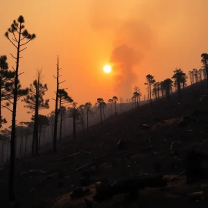 Galicia activa el nivel 2 de emergencia ante un incendio forestal que ya carboni