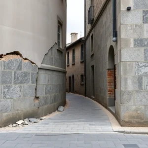 Caos en Guitiriz: un tráiler guiado por el GPS arrasa calles, causa daños y huye