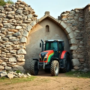 El patrimonio rural herido: un tractor abre un boquete en la historia de una cap