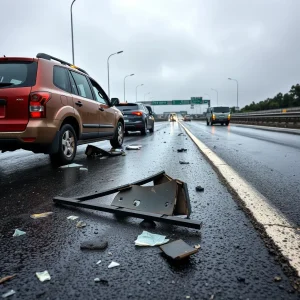 Susto en la AP 9 en Santiago: tres alcaldes del Baixo Miño sufren un accidente d
