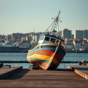 Pesquero encallado en Teis: sin heridos ni vertido en Vigo