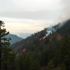 Rayos y tormentas desatan varios incendios forestales en la montaña de A Mariña