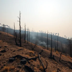 Padrón: 60 hectáreas arrasadas por el fuego en plena ola de calor