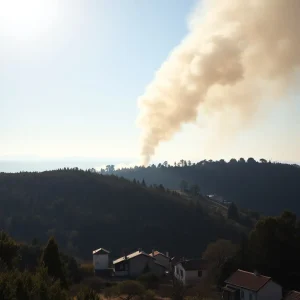 Columnas de humo visibles desde kilómetros: el incendio de Padrón activa el prot