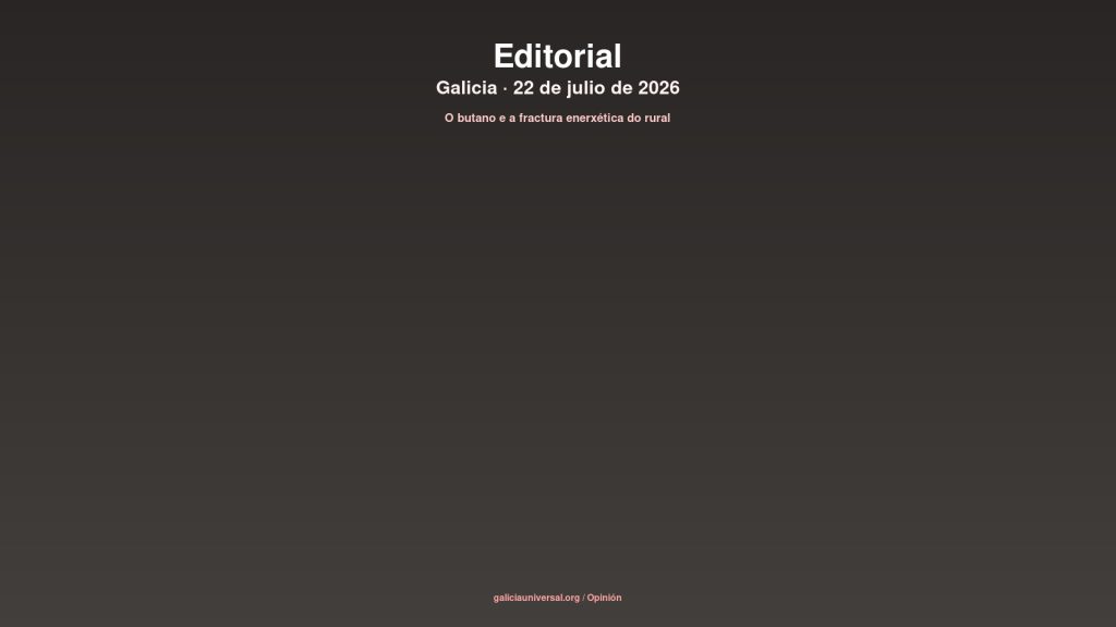 Galicia editorial 22jul2026