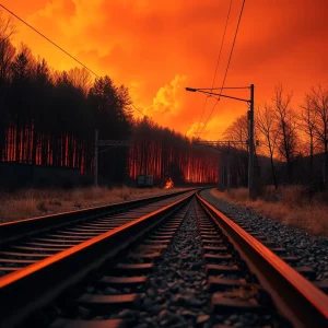 Un tren siembra el fuego en la comarca de Ourense: Maside, Untes, Punxín y Amoei