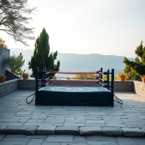 La lucha libre arrasa en Sarria: 300 personas colman la terraza de O Meigallo